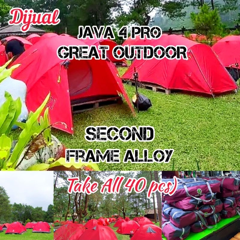Jual TENDA JAVA 4 FRAME ALLOY SECOND / BEKAS MEREK GREAT OUTDOOR ...