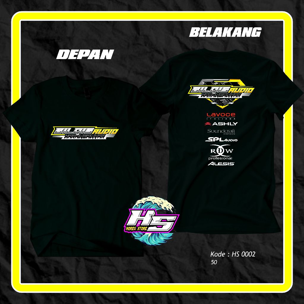 Jual BAJU SOUND SYSTEM AUDIO BISA CUSTOM ATAU REQUEST NAMA KAOS SOUND