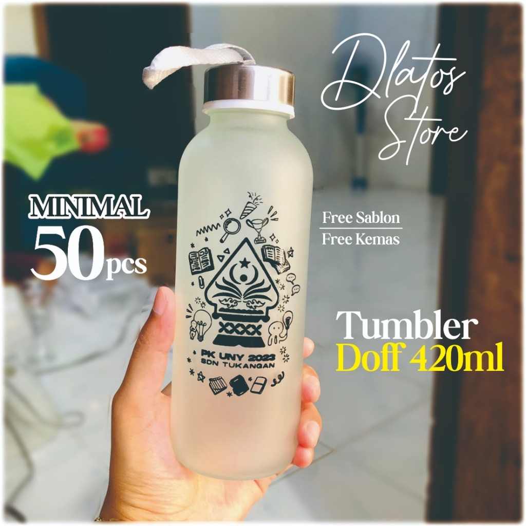 Jual Min 50 Pcs Tanpa Po Botol Doff 420ml Custom Sablon Souvenir Botol Minum Tumbler 9261