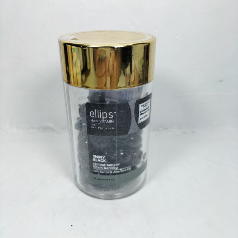 Jual Vitamin Rambut Ellips With Kemiri&Aloe Vera Oil(Shiny Black)isi 50 ...