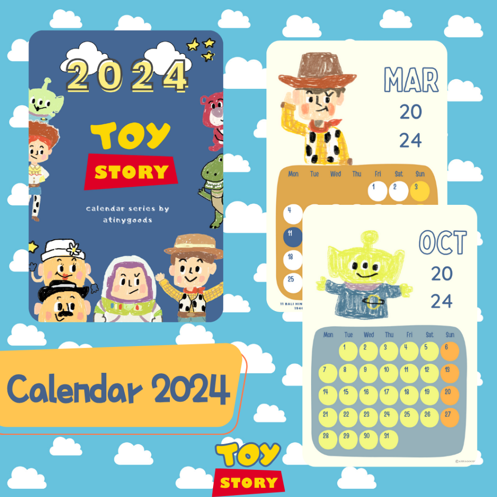 Jual Kalender 2024 / kalender meja (toy story series) Shopee Indonesia