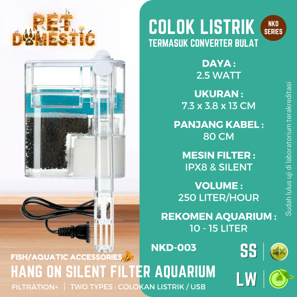 Jual FILTER GANTUNG USB / LISTRIK EXTERNAL HANGING HANG ON HANGON MINI ...