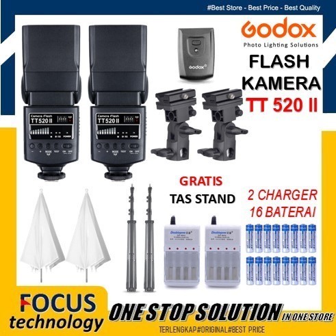 Jual Flash Godox TT520II TT520 II Thinklite Camera Speedlite Plus ...