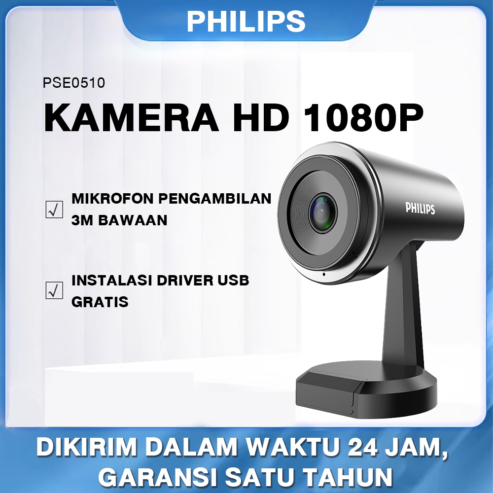 Jual Philips Webcam Laptop 1080P USB Kamera Meeting Camera PC