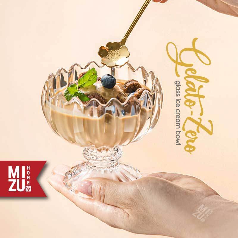 Jual Mizu Gelato Zero Glass Ice Cream Bowl Mangkok Kaca Dessert Gelas Es Campur Mangkuk Pudding 5908