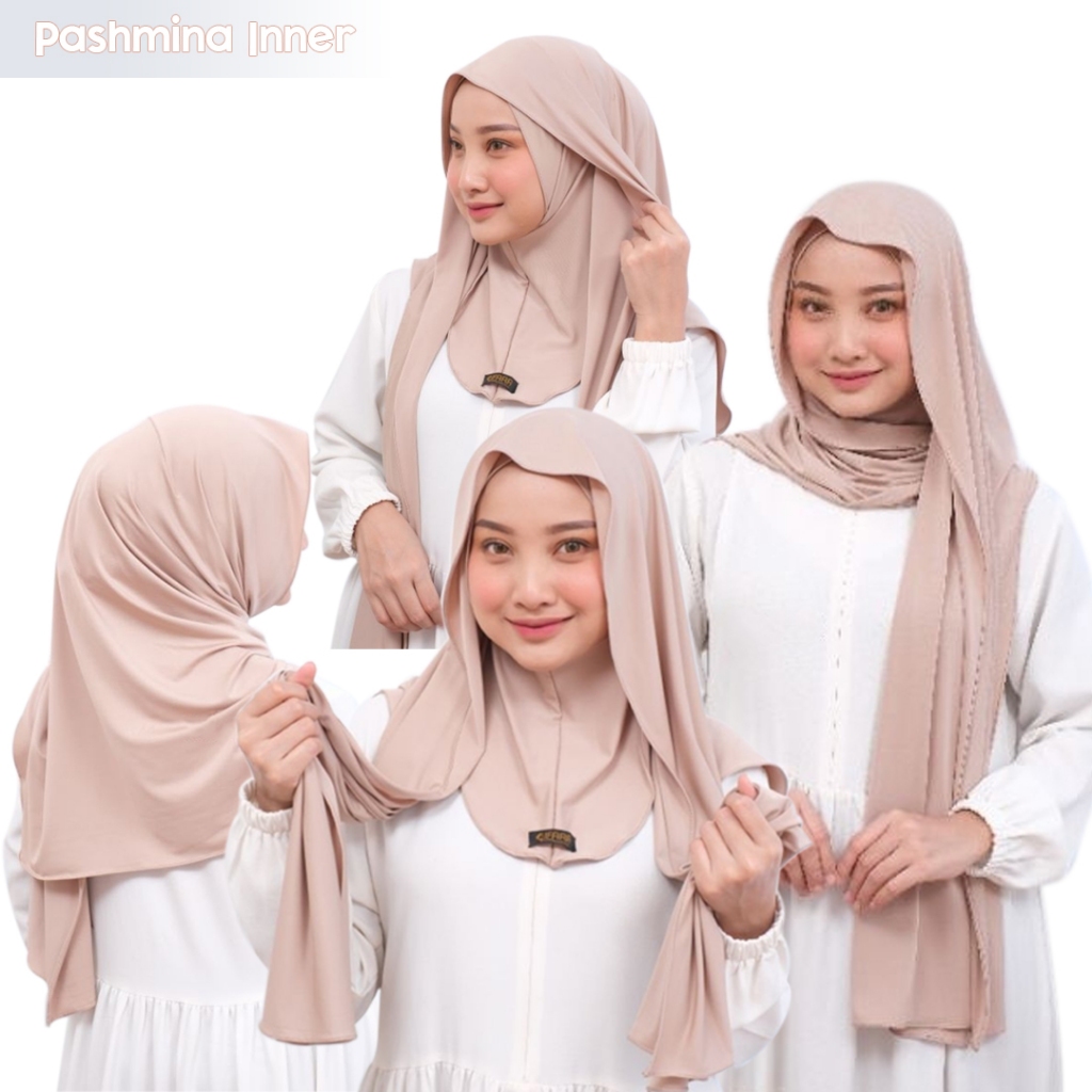 Jual Pashmina Instan Inner Jersey Menutup Leher Pasmina 3in1 | Shopee ...