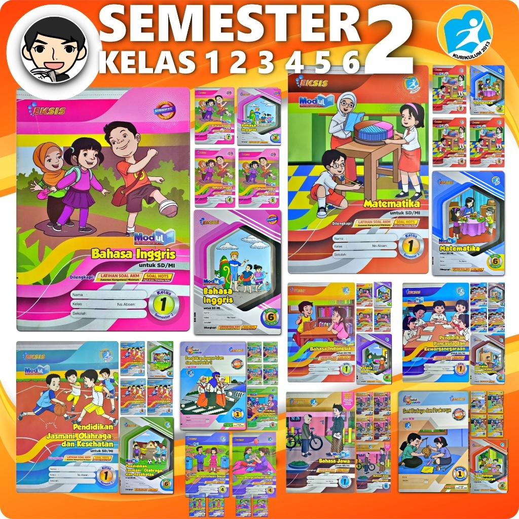 Jual Lks Sd Kelas 1 2 3 4 5 6 Semester 2 K13 Eks G1 Matematika Bahasa Inggris Bahasa 8039