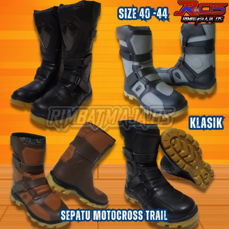 Jual sepatu trail cross KLASIK SEPATU CROSS BOOT TRAIL BIKER CLASSIC ...