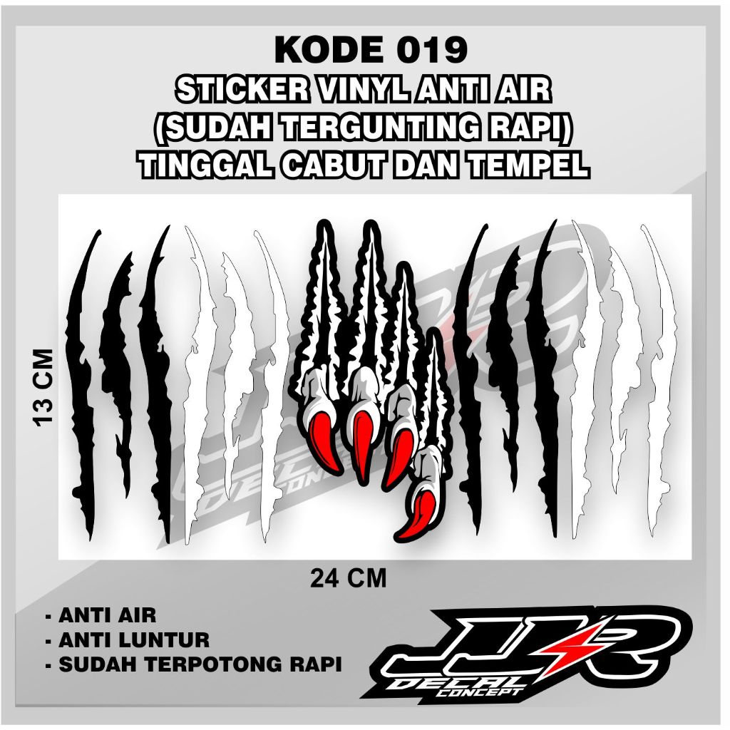 Jual STIKER RACING CAKAR COCOK UNTUK DITEMPEL DI MOTOR STIKER KATA KATA ...