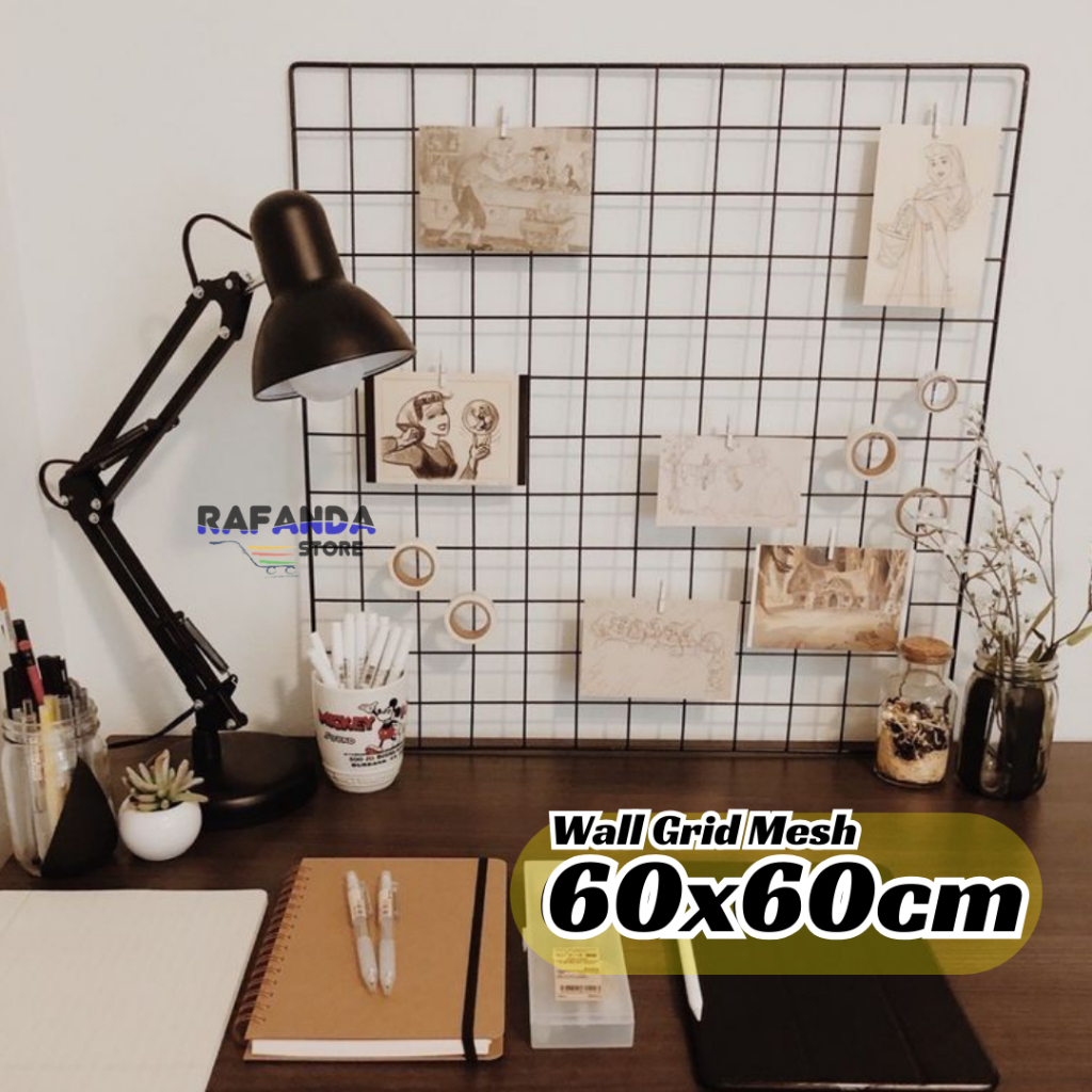 Jual Wire Grid poto polaroid hijang persegi 60x60cm kawat ram dinding ...