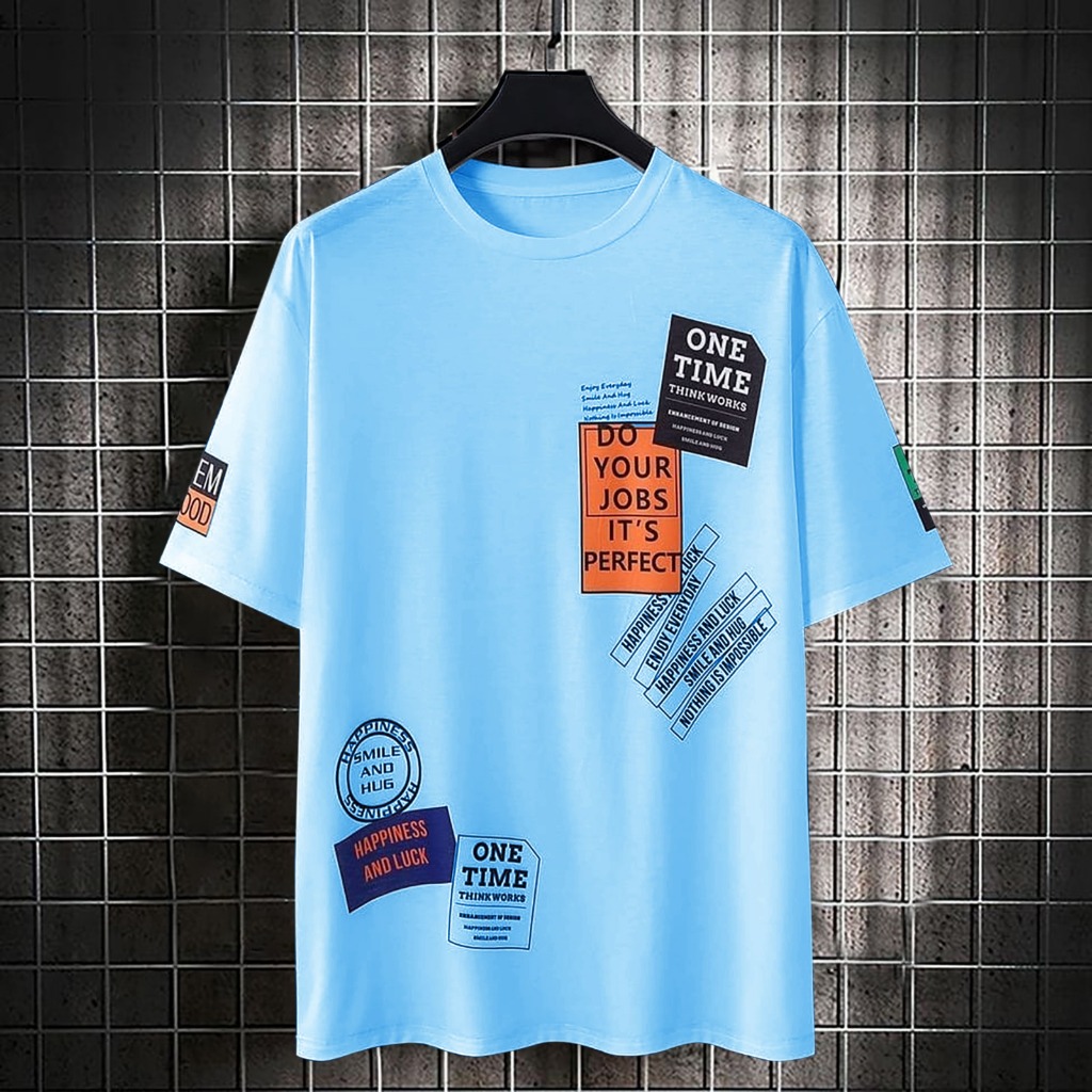 T Zone Print Theme Race Winning Kaos Lengan Pendek Pria main image 1