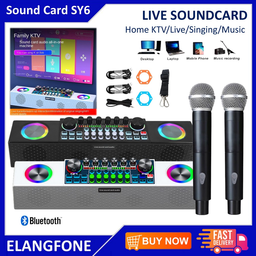 Jual SOUNDCARD SY6 Soundcard Bluetooth Speaker All-In-One with Dual ...