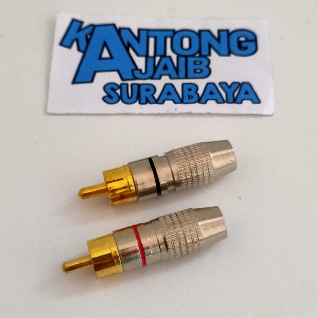 Jual Jack RCA Besi Silver Audio Jack RCA Male Konektor RCA Benji 1238 ...