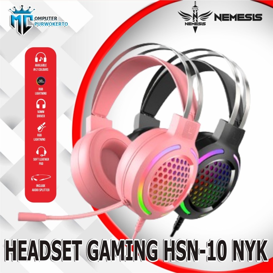 Jual Headset Gaming RGB NYK HSN-10 Knight | Shopee Indonesia