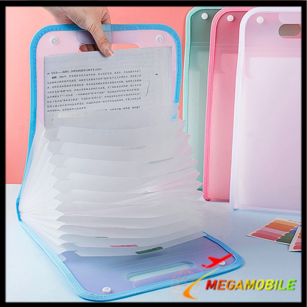 Jual MM Tas file Handle Warna Transparan Anti Air Multi Layer Folder ...