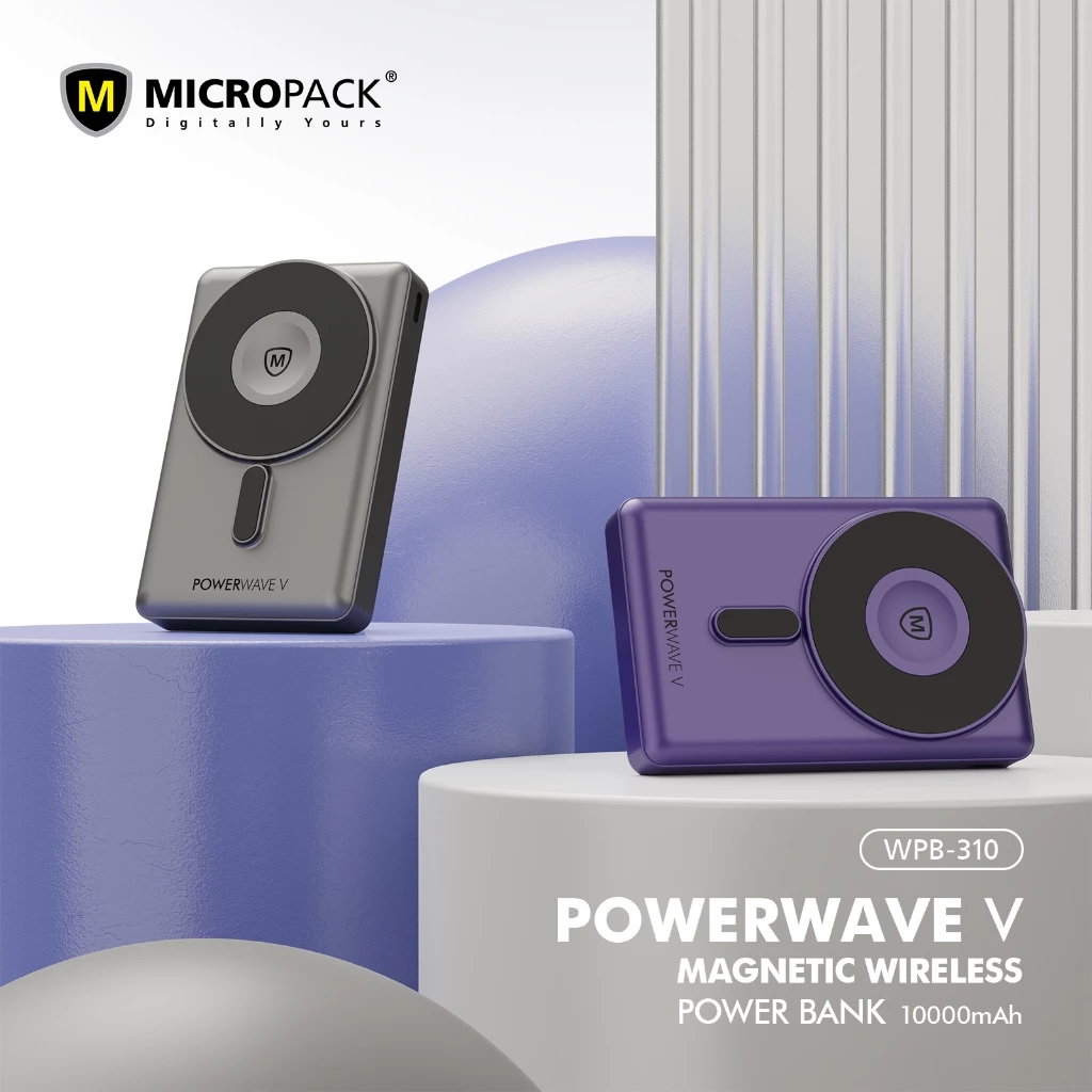 MICROPACK POWER BANK STRONG MAGNETIC WIRELESS - POWER WAVE V 10.000 MAH - ( WPB-310 )
