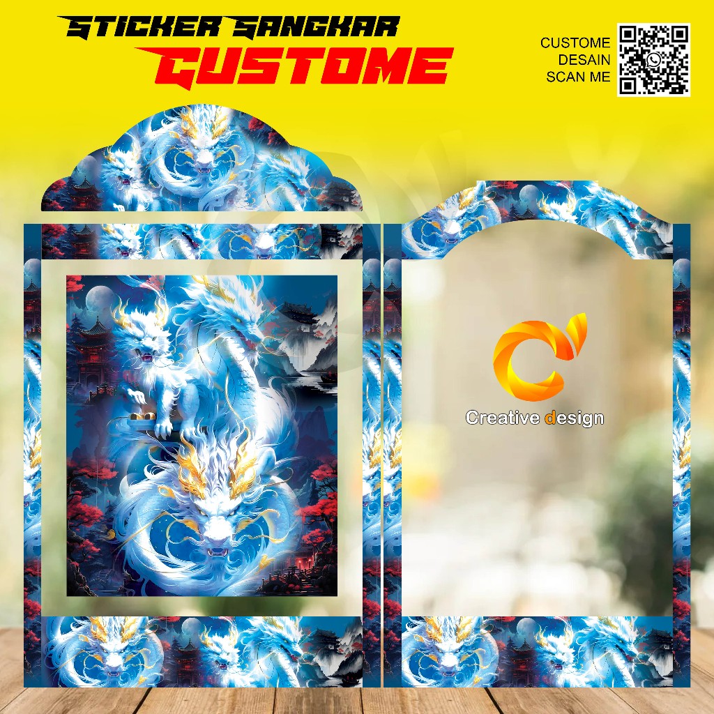 Jual STICKER SANGKAR KOTAK KIPAS DRAGON | Shopee Indonesia