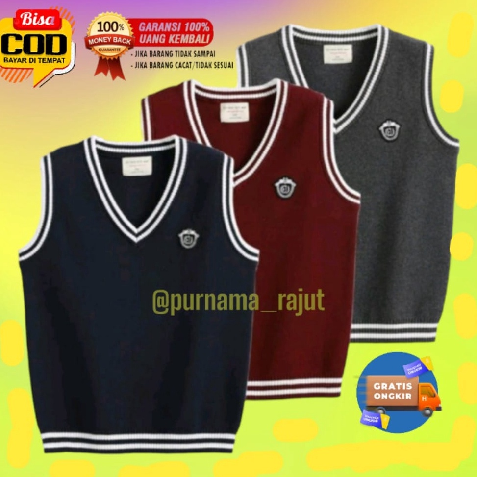 Jual Beli DongIdUgF Rompi Rajut Sekolah SMA SMP SD TK PAUD DEWASA Vest ...