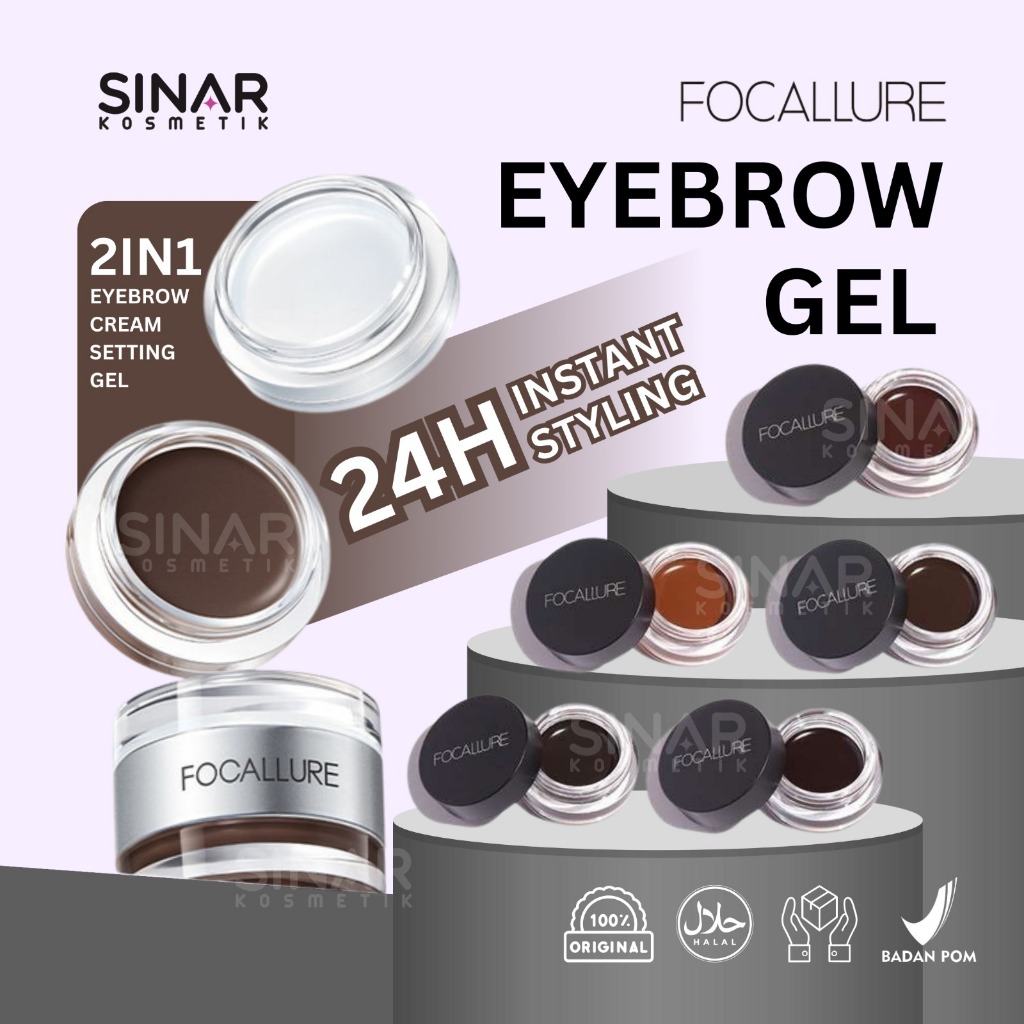 Jual Focallure New 2 In1 Eyebrow Cream And Setting Gel 3d Pro Shape Eyebrow Brows Gel Alis 0718