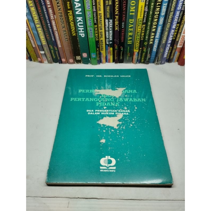 Jual DUA PENGERTIAN DASAR DALAM HUKUM PIDANA PERBUATAN PIDANA DAN ...