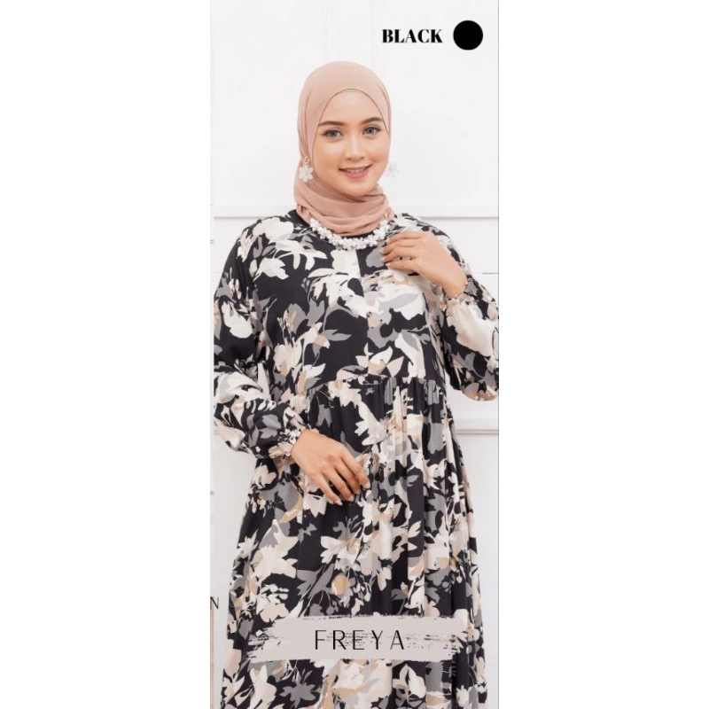 Jual Kolinda Midi Dress Motif Bunga Shopee Indonesia