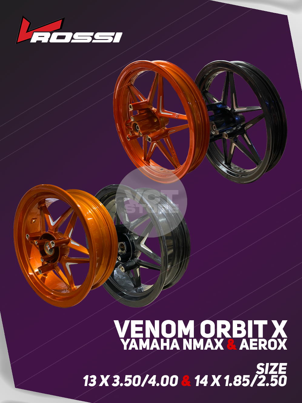 Jual Vrossi Velg Racing Palang Bintang Venom Orbit X Nmax Aerox Old