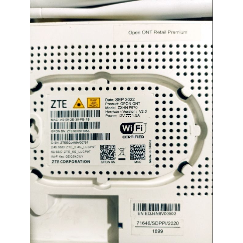 Jual ROUTER ZTE F670 PREMIUM V2 LIKE NEW MORMAL DAN ADAPTOR | Shopee ...