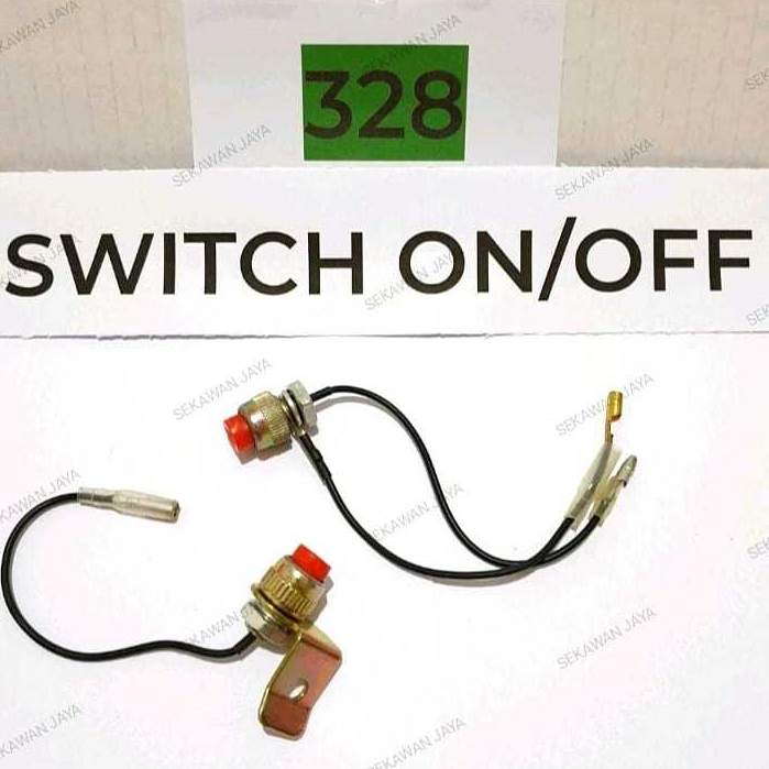 Jual SAKLAR STOP SWITCH ON OFF MESIN POTONG RUMPUT 328 - 2 Kabel / Stop ...