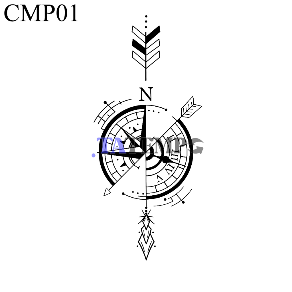 Jual TATEMPO tato temporer - KOMPAS/COMPASS/ARAH ANGIN TATTOO | Shopee