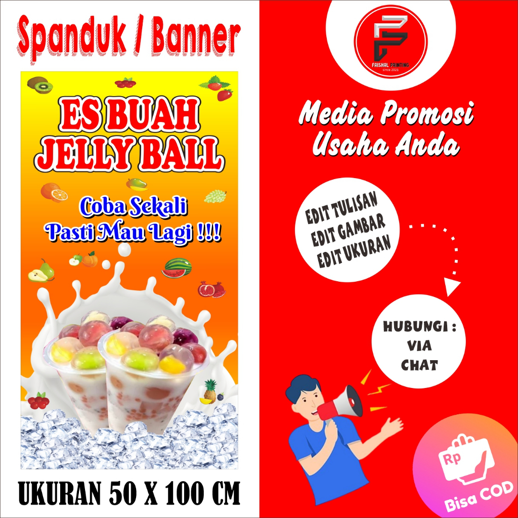 Jual Banner Es Buah Jelly Ball / Banner Jelly Ball / Spanduk Jelly Ball ...