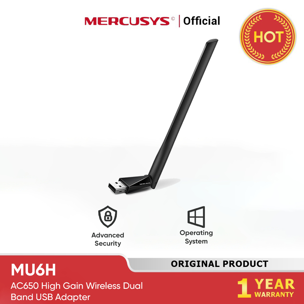 Jual Mercusys MU6H AC650 ( 2.4GHz + 5GHz ) High Gain Dual Band Wireless ...