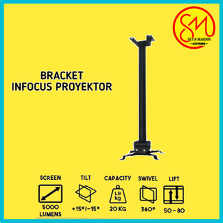 Jual BRACKET BRAKET INFOCUS PROYEKTOR GANTUNG CEILING PLAFON TIANG 1 ...