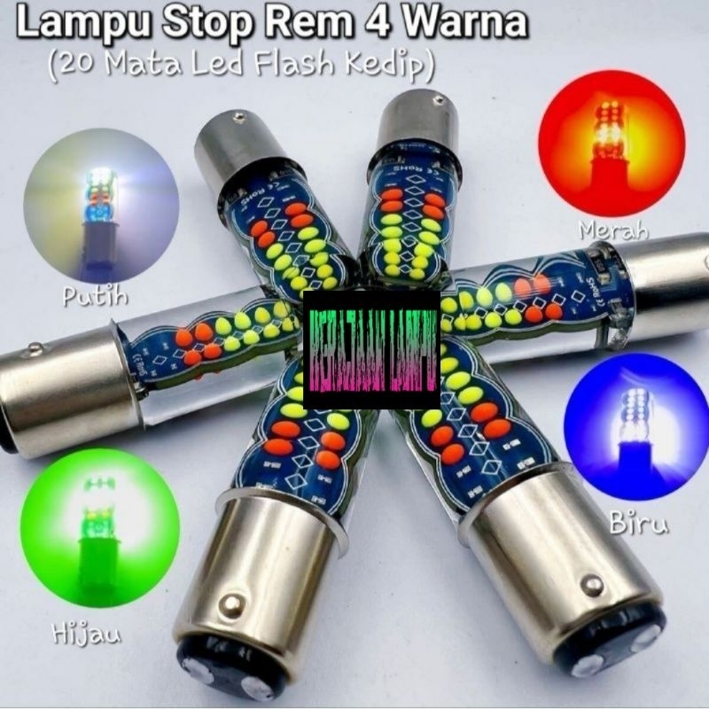 Jual Lampu stop Rem Belakang RGB Jelly 4 Warna 20 Led 2 mode Flash ...
