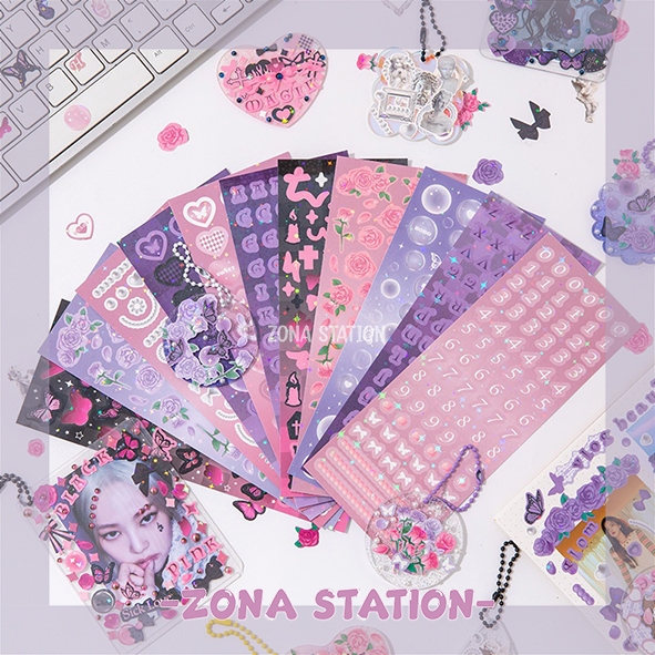 Jual [ZS] 1 Lembar / Sticker Random Laser Deco Journaling Scrapbook ...