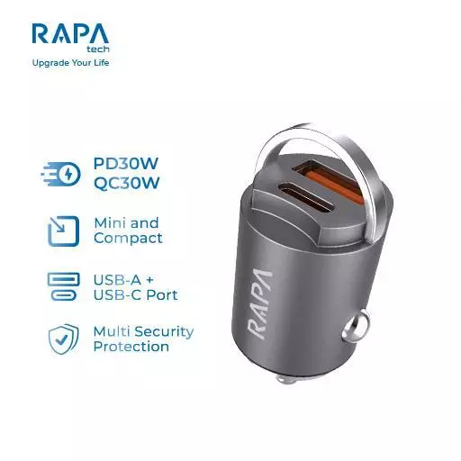 RAPAtech Car Charger Bundling with Car Holder Wireless Charger 2 in 1 - foto 1