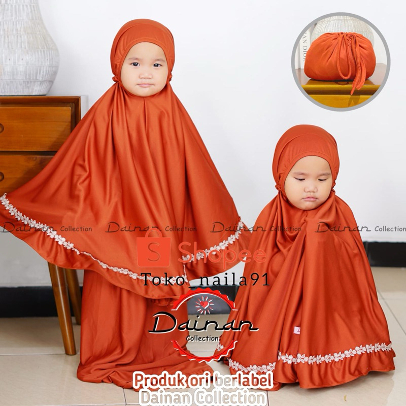 Jual Dainan Mukena Anak Renda Usia 2 3 Tahun Jersey Zoya Shopee Indonesia