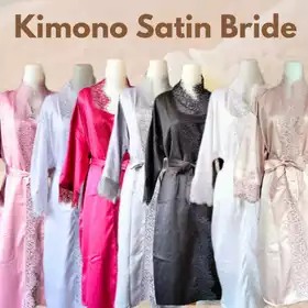 Kimono Satin Velvet Bride Wedding Pengantin Elegan