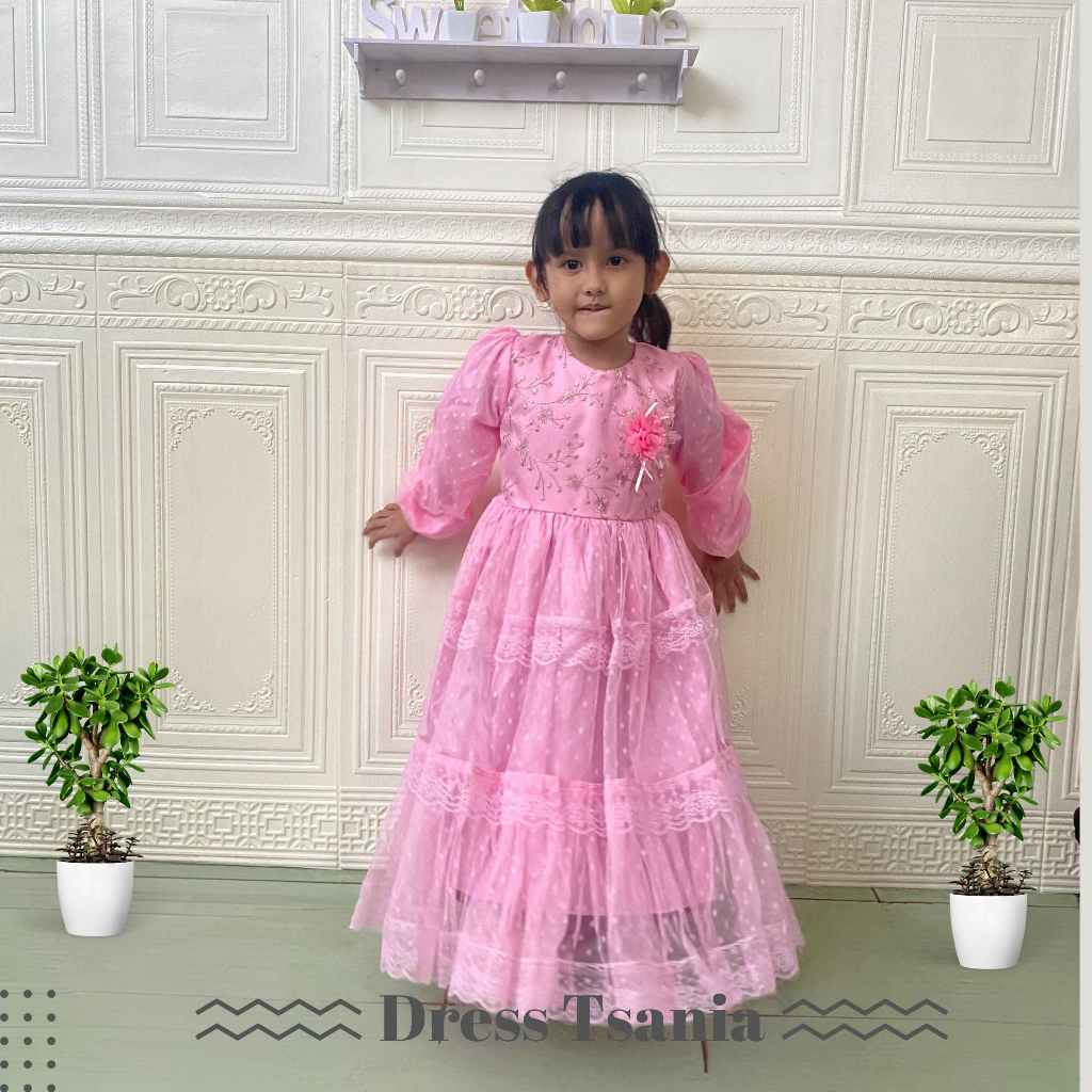 Jual Tsania Dress / Gaun pesta muslim anak / baju muslim anak / baju
