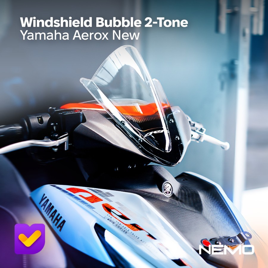 Jual Visor Windshield Aerox Aerox New Baru Tone Warna Bubble