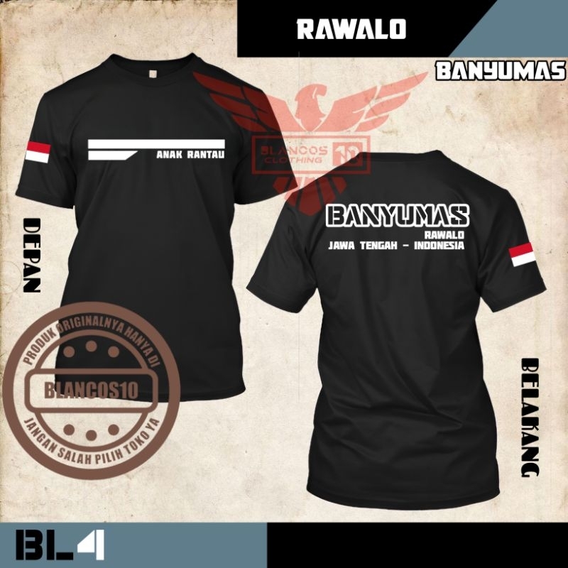 Jual PAKAIAN KAOS HITAM PREMIUM DESAIN TULISAN ANAK RANTAU BANYUMAS ...