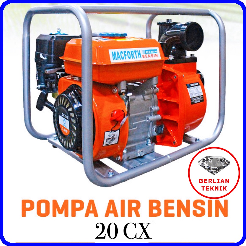 Jual Mesin Pompa Air Bensin Engine Water Pump Macforth 20 CX / 2 Inch ...