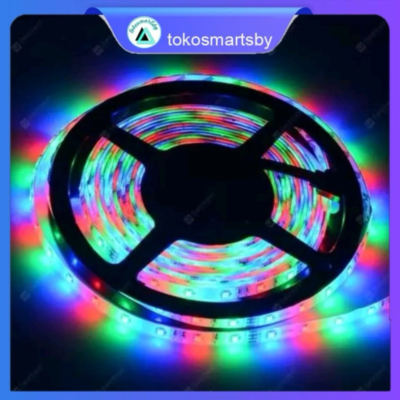 Jual Led Strip RGB 5050 Warna Warni Running Nyala Otomatis | Shopee ...