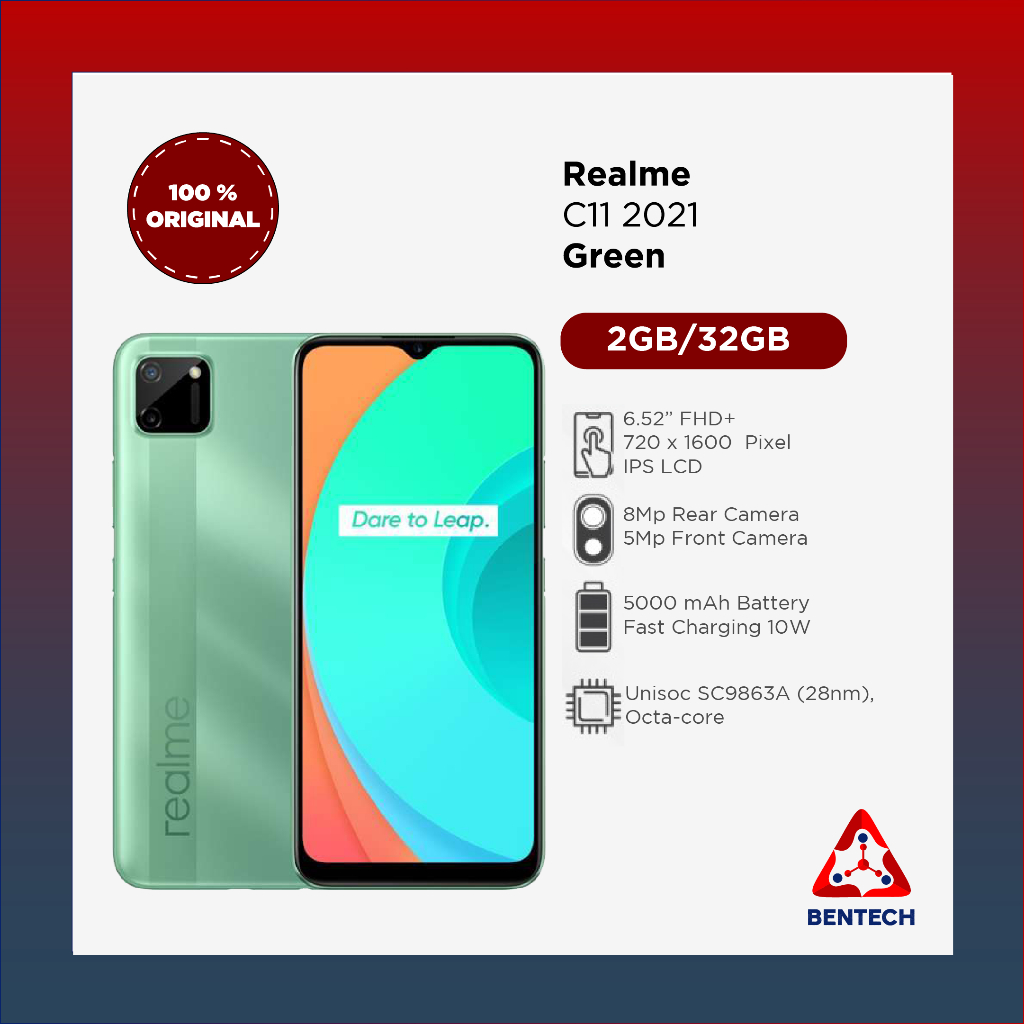 Jual Realme C11 2021 2/32GB - Green | Shopee Indonesia
