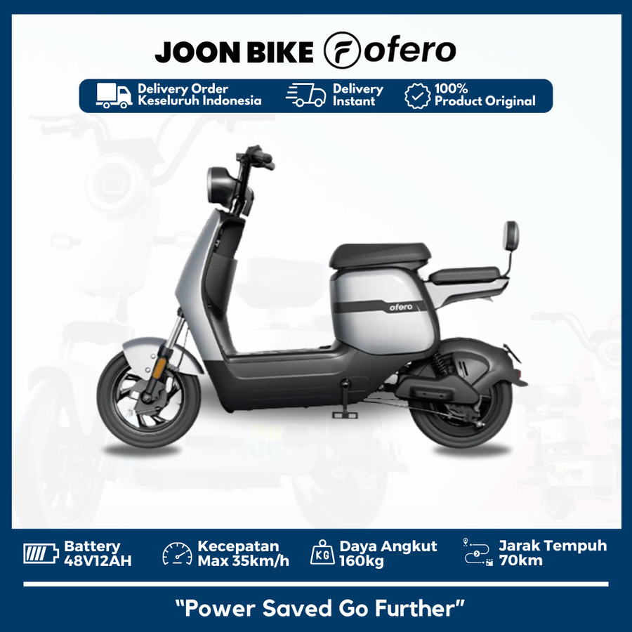 Sepeda Listrik Ofero Magical Grey Electric Bike 500 Watt Speed 35KM/H E-Bike E-Motor
