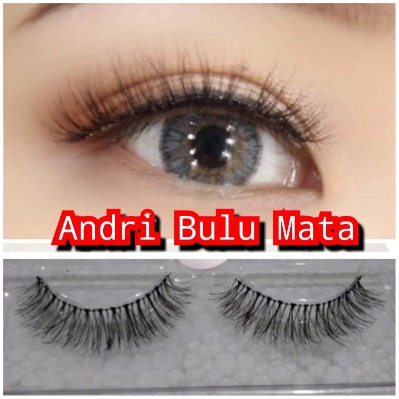 Bulu Mata 3D #62 pendek Lusinan +Tutup mika #Bulumata