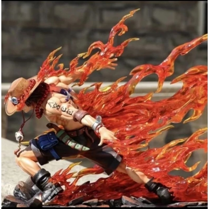 Jual Statue One Piece Portgas D Ace Battle pose Fire Effect Figure ...
