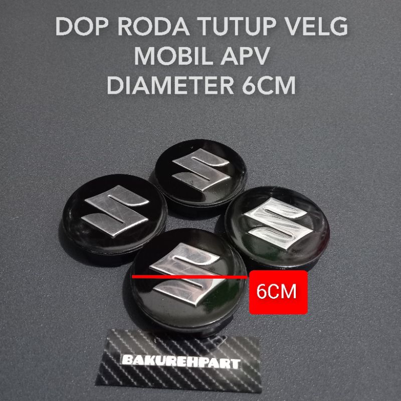 Jual dop roda tutup velg mobil suzuki APV diameter 6 cm harga satuan ...