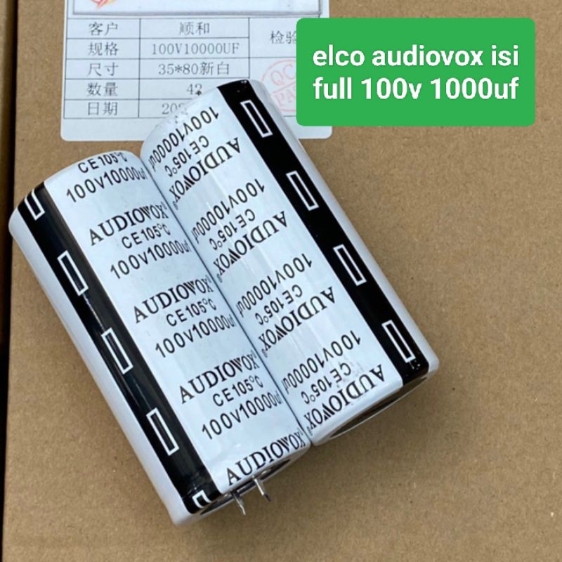 Jual elco audiovox 100v /80v/63v 10000 uf isi full | Shopee Indonesia