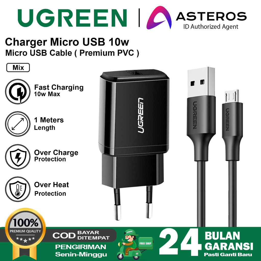 Jual Ugreen Kabel Data Micro Usb Fast Charging A Max W Pvc Dan Nylon Braided Shopee Indonesia