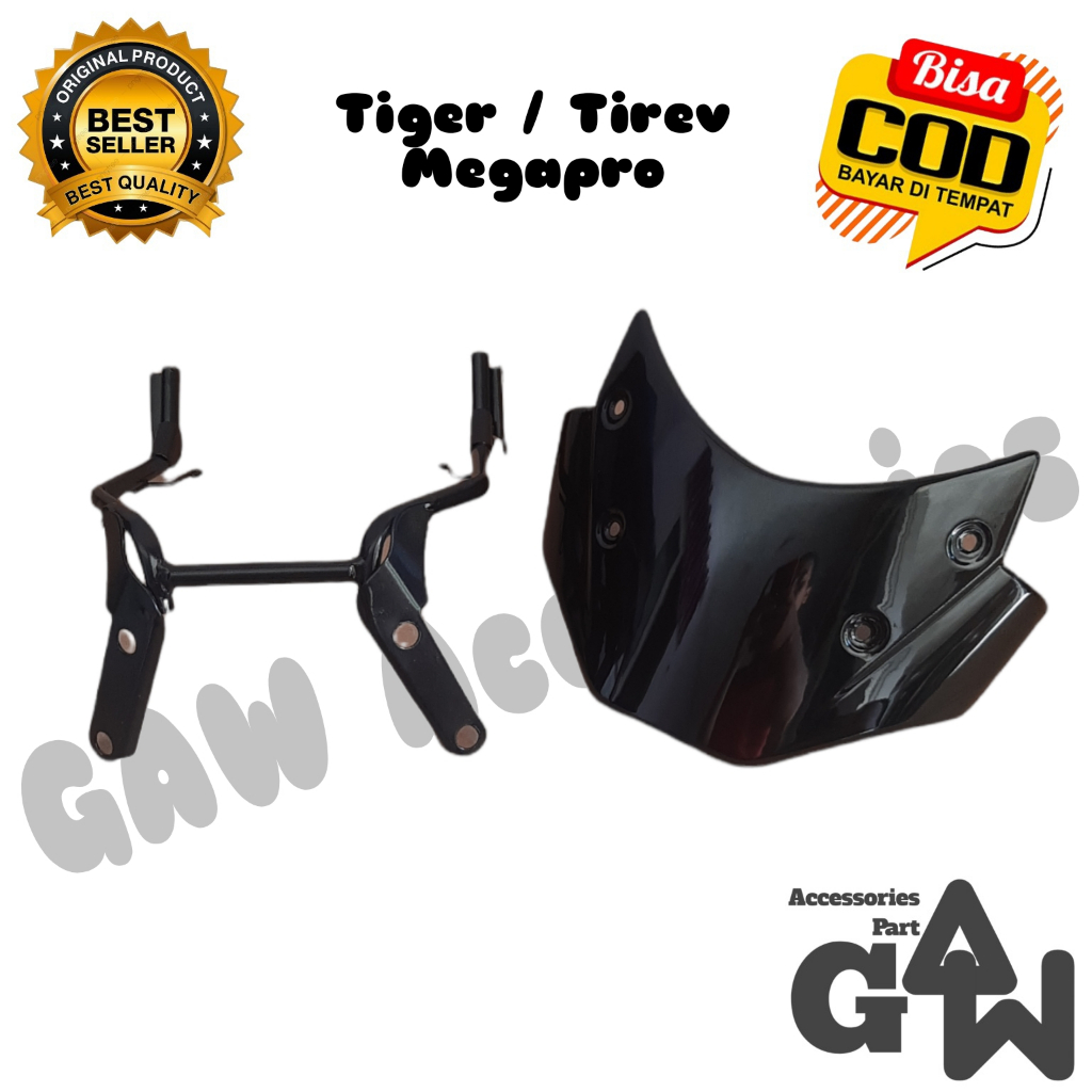 Jual Visor Megapro Primus Tiger Revo Tirev Thunder Verza Set Breket Bracket Dudukan Shopee